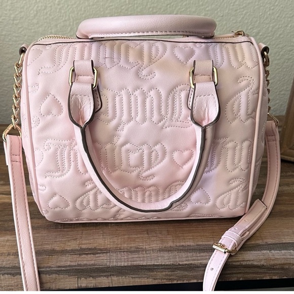 JUICY COUTURE FAME SATCHEL IN PINK NEW WITH TAGS BLUSH QUILTED JUICY - Picture 3 of 7